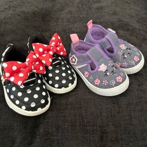 Minnie Mouse Shoes  and princess Toddler Size 3